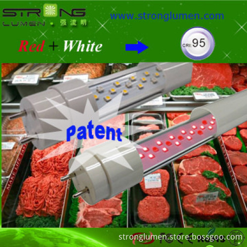 China Gold Supplier CRI>90 Pink Led Tube for Butcher and Food